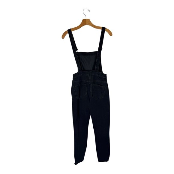 Madewell Overalls Women XS Washed Black Luna Denim Skinny Gothic Grunge Outdoor - Picture 3 of 11